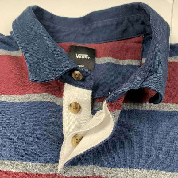 VANS Long Sleeve Striped Shirt Mens Large - Picture 4 of 6